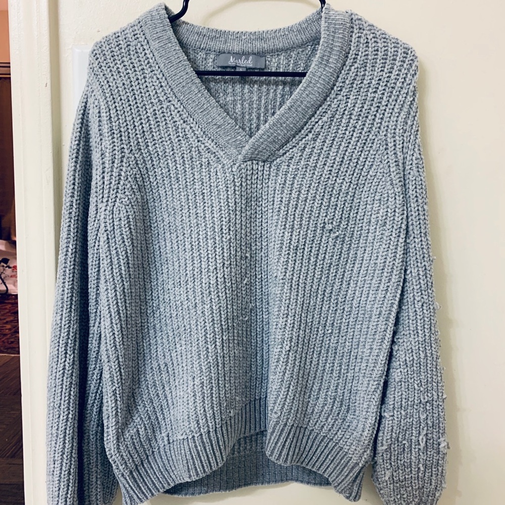Gray Marled Sweater